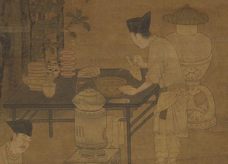 重拾“围炉煮茶”文化，一起看看故宫藏画里的“围炉煮茶”[精制钢围炉茶桌](图4)