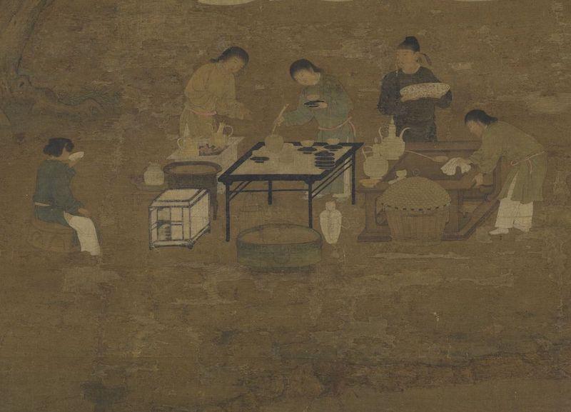 重拾“围炉煮茶”文化，一起看看故宫藏画里的“围炉煮茶”[精制钢围炉茶桌](图6)