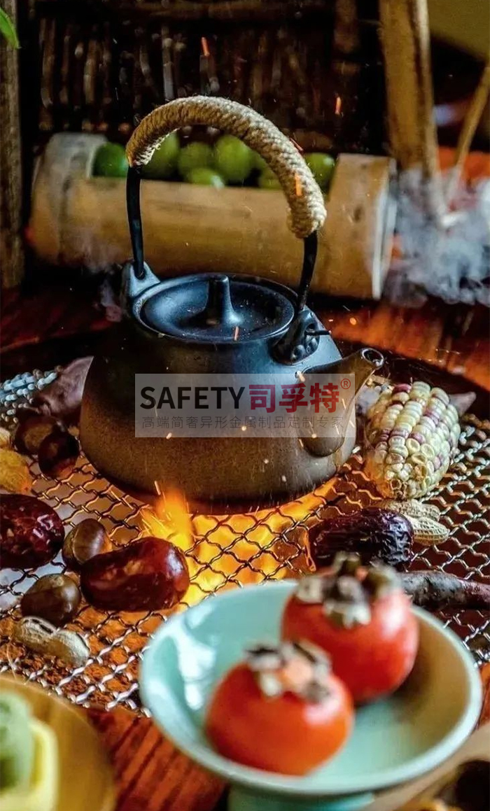 围炉煮茶小贴士：火灾、中毒、烫伤需防范[精制钢围炉茶桌](图2)